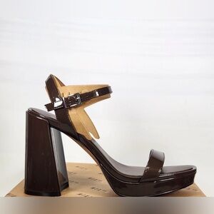 Mix No 6 Sabria Sandal - Dark Oak Size 9 New Damaged Box